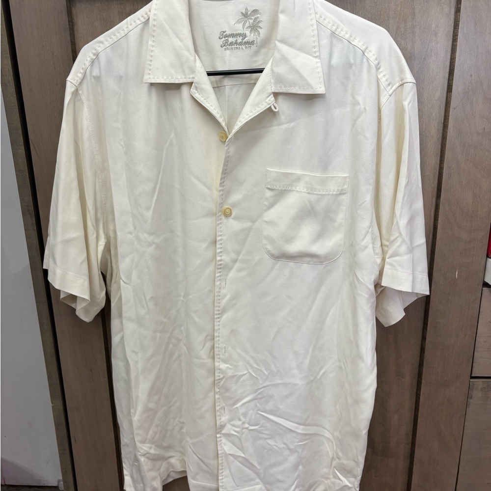 Tommy Bahama Shirt Mens M Original Fit Silk Hawaiian Camp Tropical Lightweight